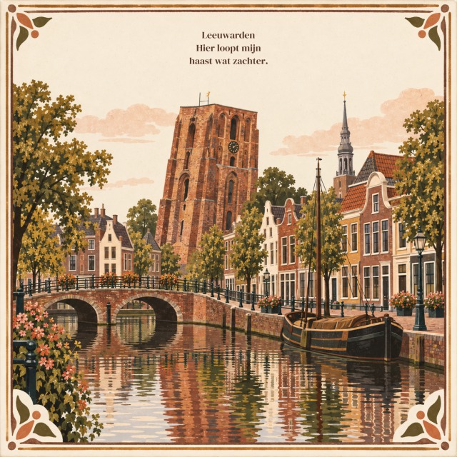 Leeuwarden Hier loopt mijn haast wat zachter.