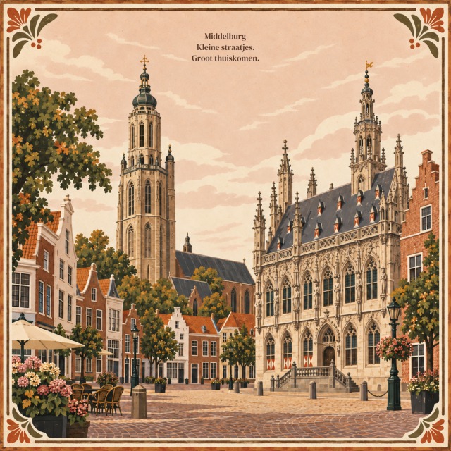 Middelburg Kleine straatjes. Groot thuiskomen.