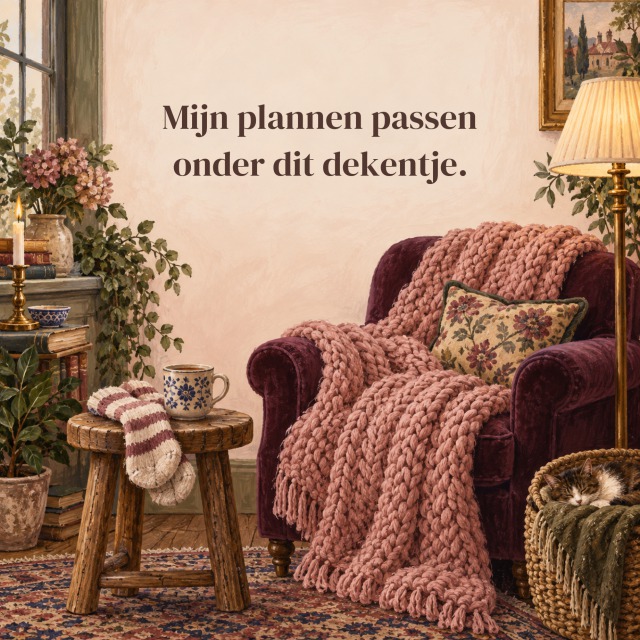 Mijn plannen passen onder dit dekentje.