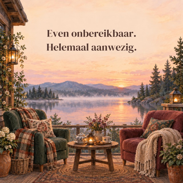 Even onbereikbaar. Helemaal aanwezig.