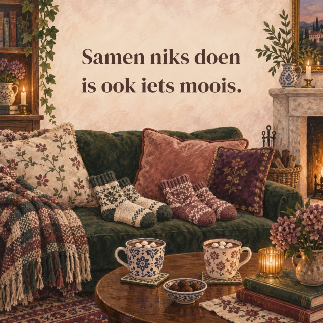 Samen niks doen is ook iets moois.