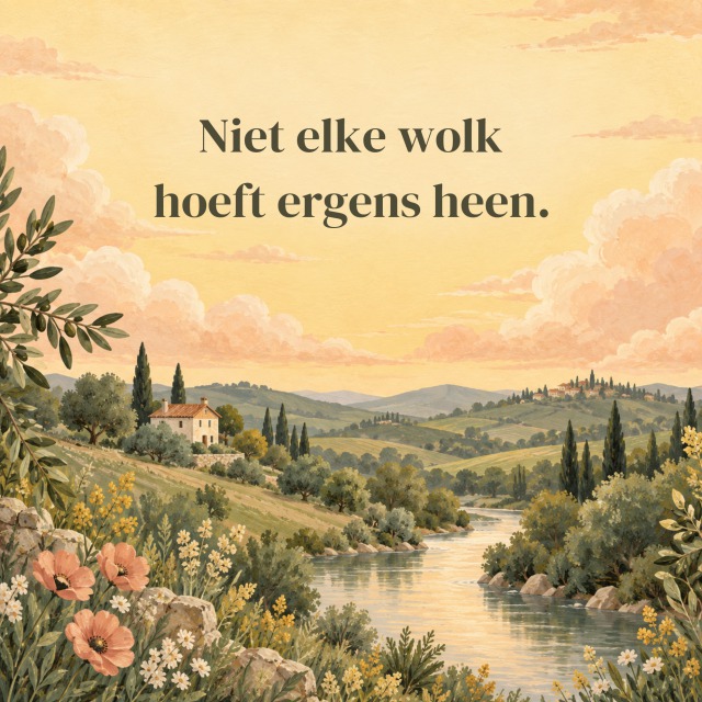Niet elke wolk hoeft ergens heen.