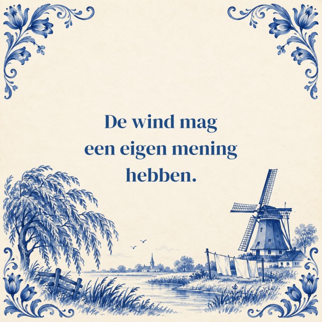 Altijd de wind in de zeilen.