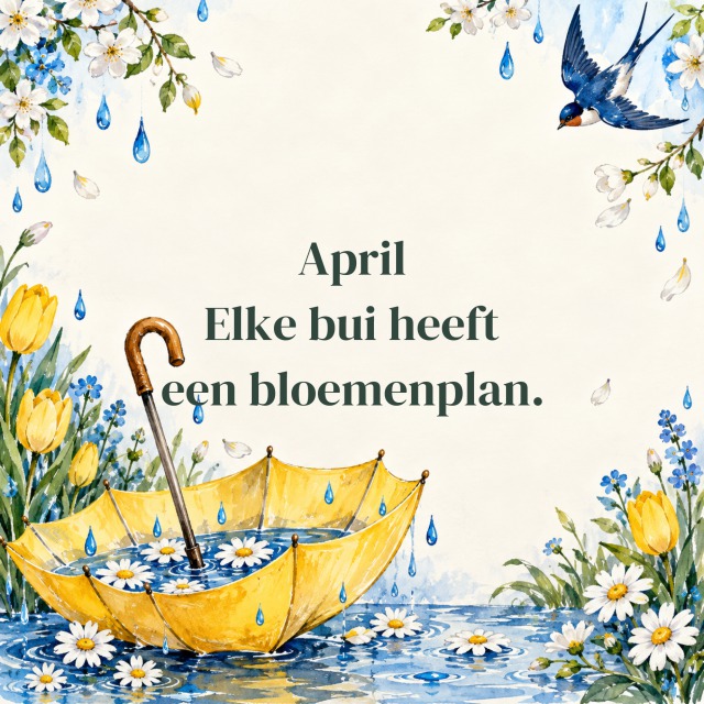 April Elke bui heeft een bloemenplan.