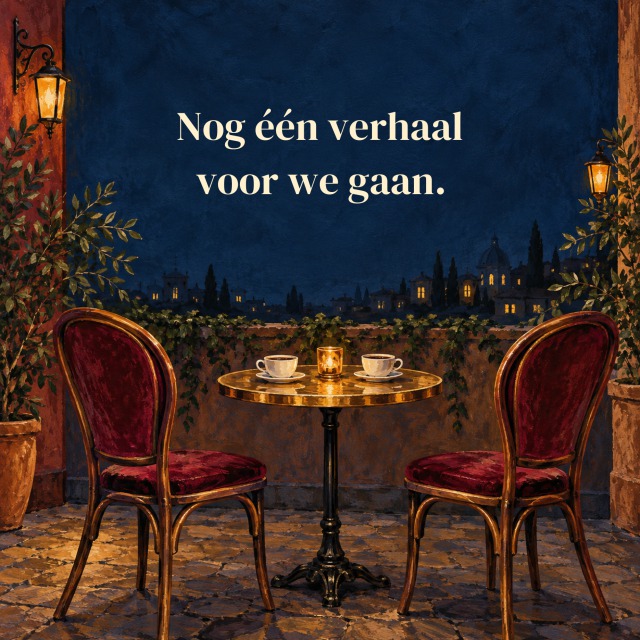 Nog één verhaal voor we gaan.