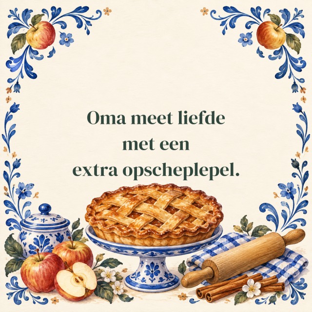 Oma meet liefde met een extra opscheplepel.