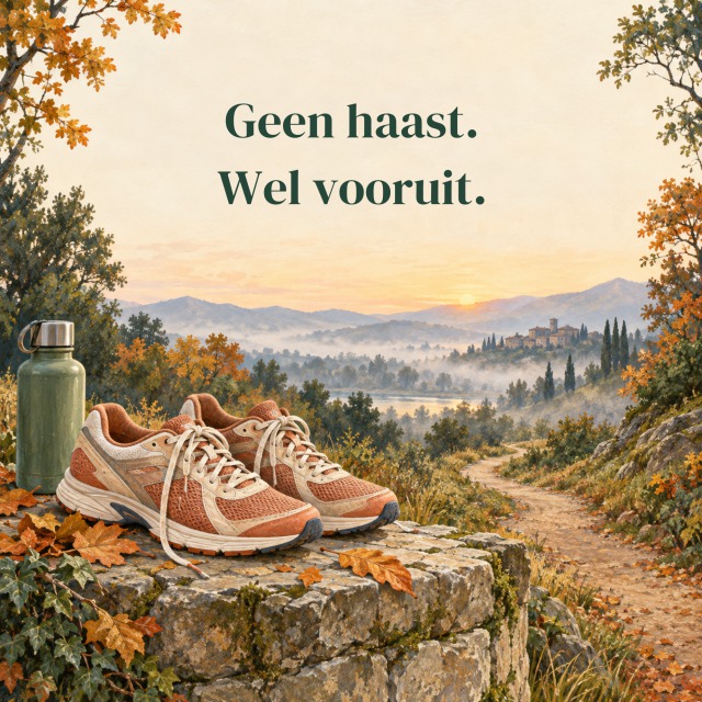 Geen haast. Wel vooruit.