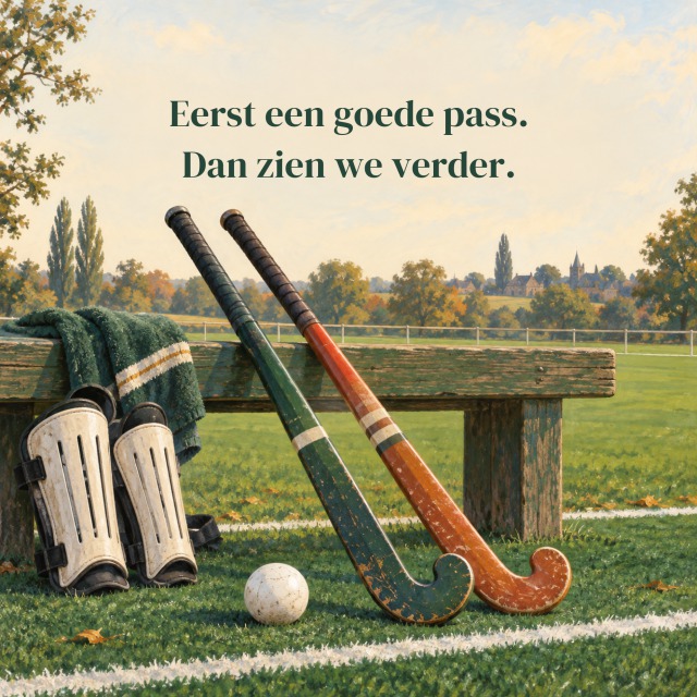 Eerst een goede pass. Dan zien we verder.