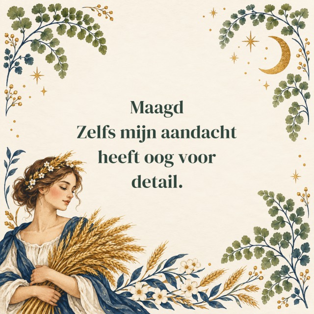 Maagd Zelfs mijn aandacht heeft oog voor detail.