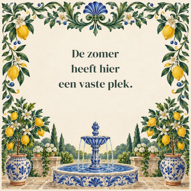 De zomer heeft hier een vaste plek.